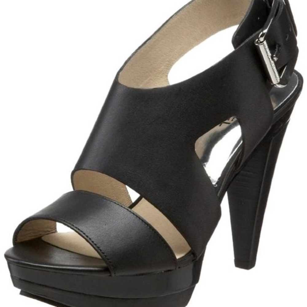 Michael Kors Black Carla Platform Heels 7M